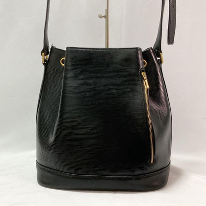 Valentino Garavani Shoulder Bag Purse Logo Leather Black Authentic
