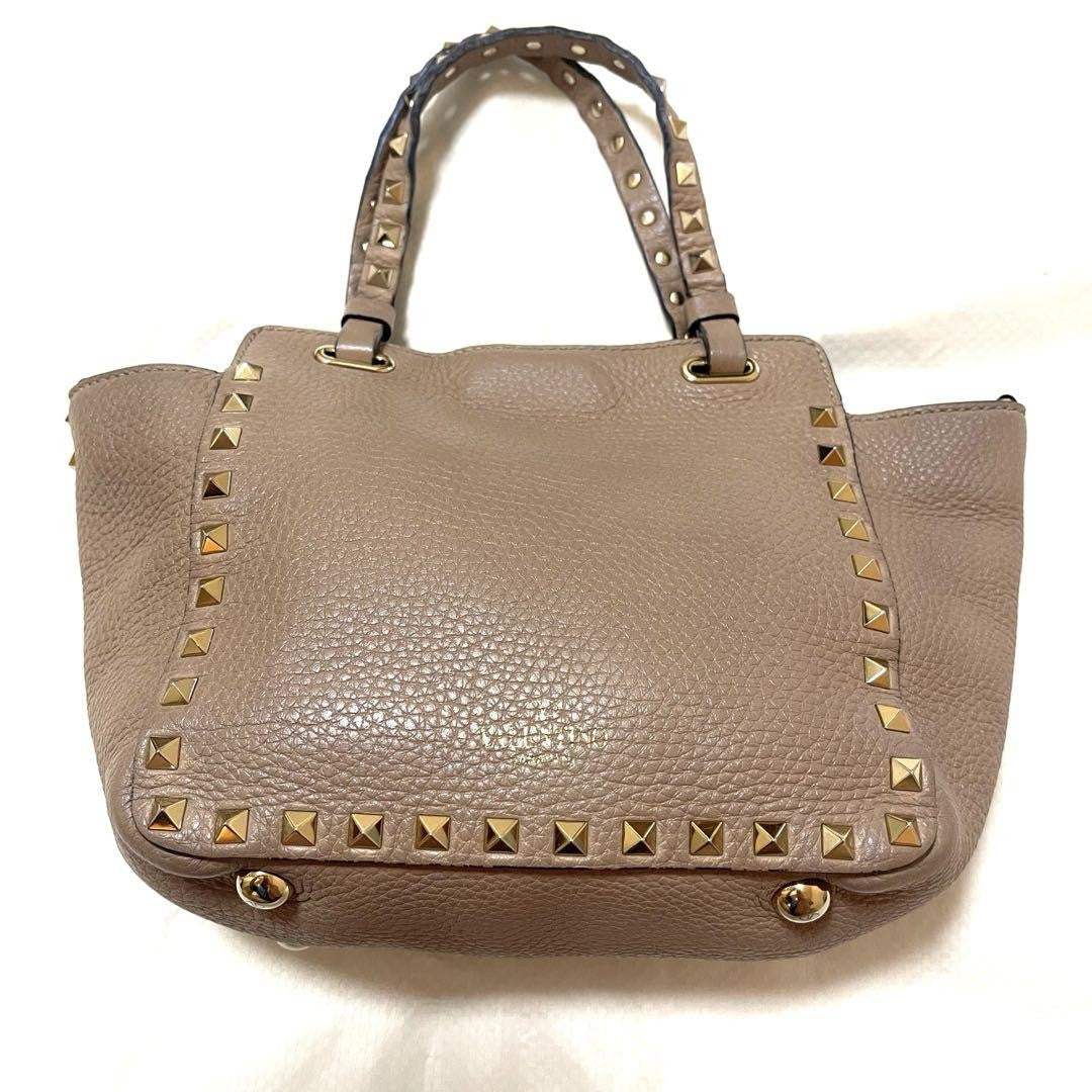 Valentino Shoulder Bag Purse Rockstuds Pink Authentic
