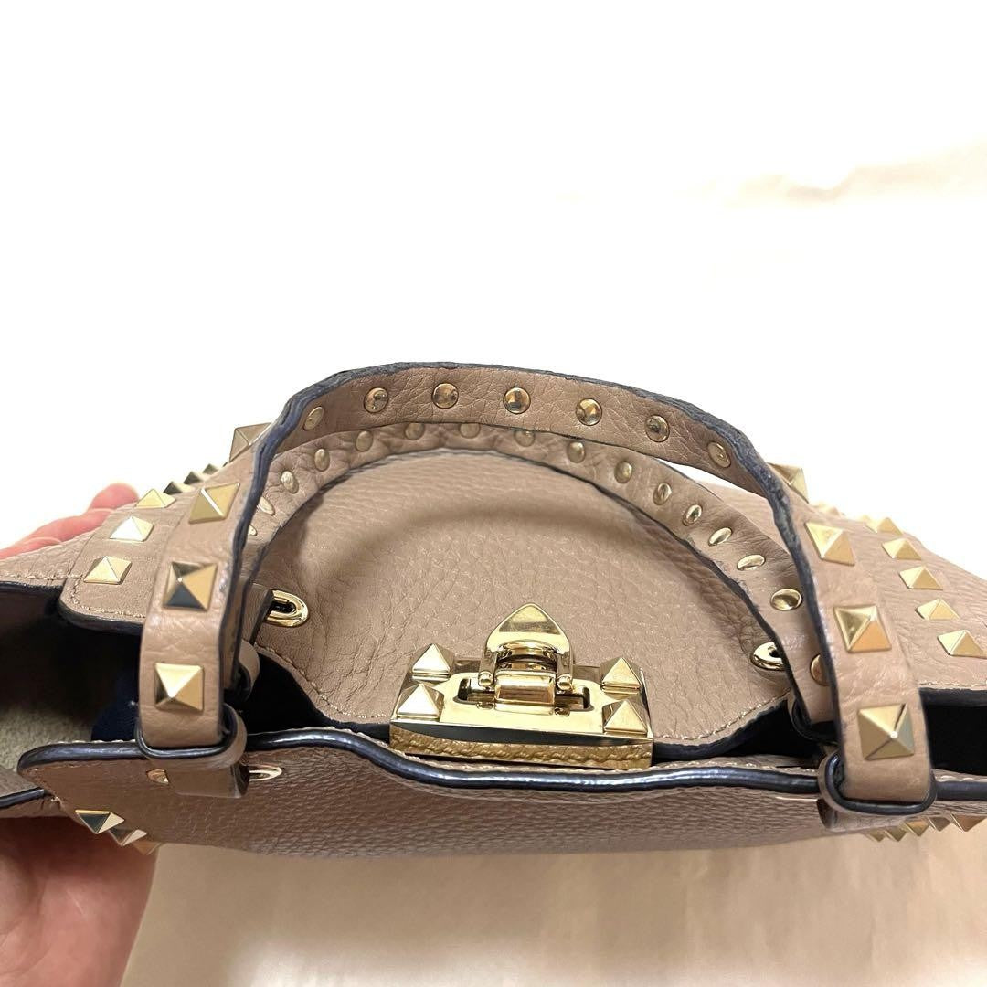 Valentino Shoulder Bag Purse Rockstuds Pink Authentic