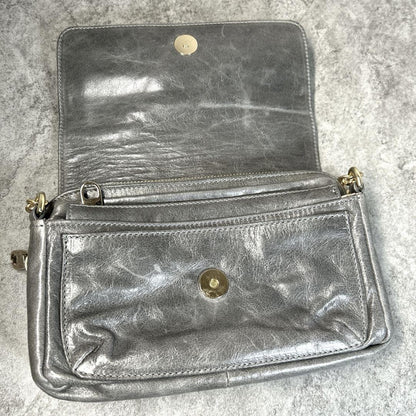 Red Valentino Shoulder Bag Purse Chain Ribbon Leather Authentic