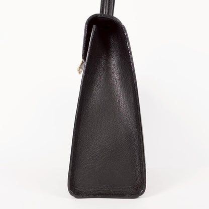 Valentino Garavani Hand Bag Tote Purse Leather Black Authentic