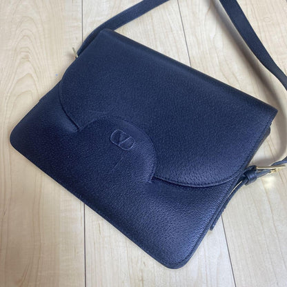 Valentino Garavani Shoulder Bag Purse Logo Black Authentic