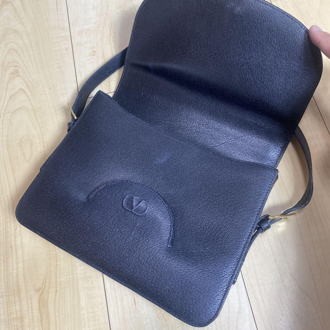 Valentino Garavani Shoulder Bag Purse Logo Black Authentic