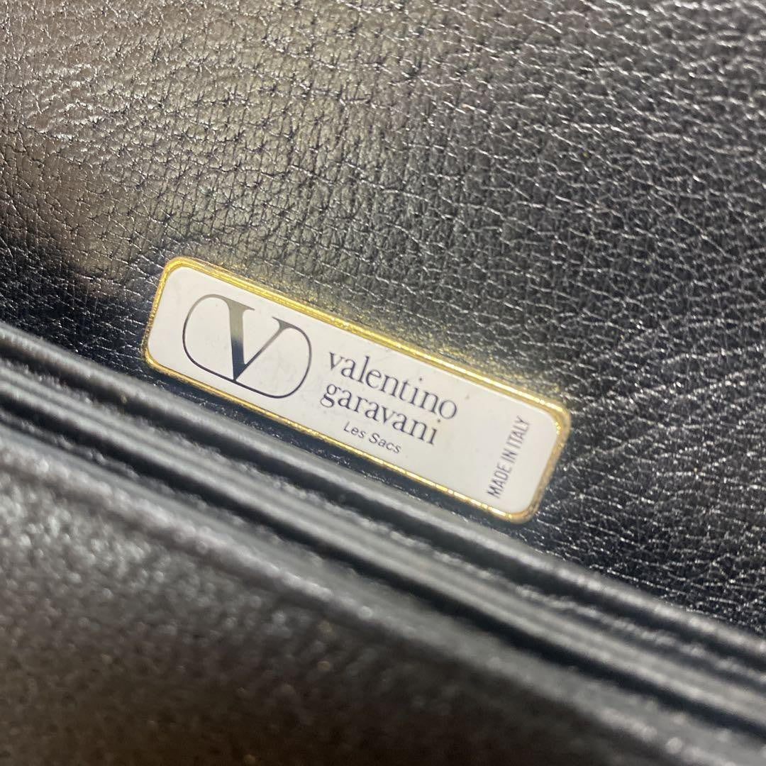Valentino Garavani Shoulder Bag Purse Logo Black Authentic