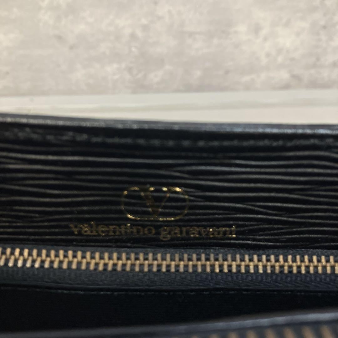 Valentino Garavani Hand Shoulder Bag Tote Purse 2way Leather Black Authentic
