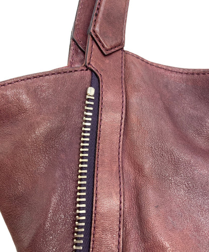 GIVENCHY Shoulder Bag Purse 4G Leather Purple Authentic