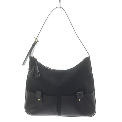GIVENCHY Hand Shoulder Bag Tote Purse 4G Canvas Leather Black Authentic