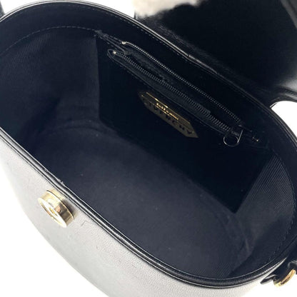GIVENCHY Hand Bag Tote Purse Vanity 4G Leather Black Authentic