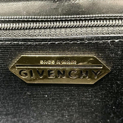 GIVENCHY Hand Bag Tote Purse Vanity 4G Leather Black Authentic