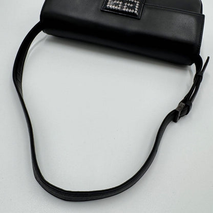 GIVENCHY Shoulder Bag Purse 4G Leather Black Authentic