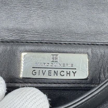 GIVENCHY Shoulder Bag Purse 4G Leather Black Authentic
