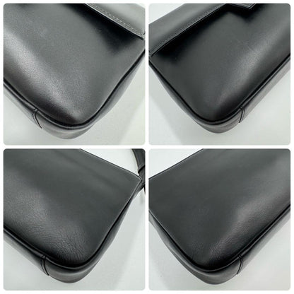 GIVENCHY Shoulder Bag Purse 4G Leather Black Authentic