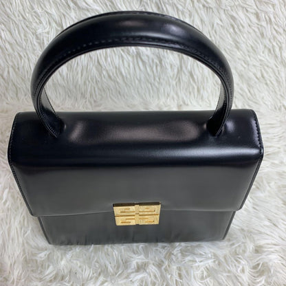 GIVENCHY Hand Bag Tote Purse 4G Leather Black Authentic