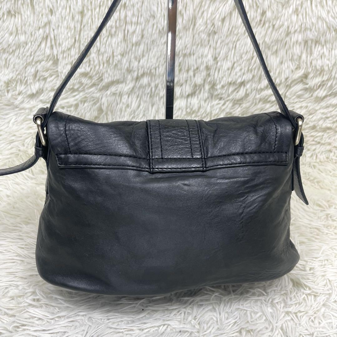 GIVENCHY Hand Bag Tote Purse Logo Leather Black Authentic