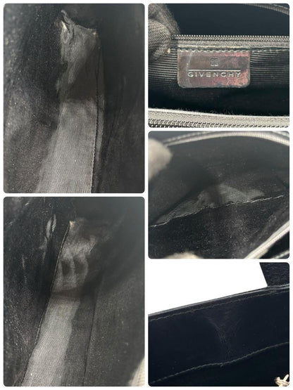 GIVENCHY Hand Bag Tote Purse 4G Leather Black Authentic