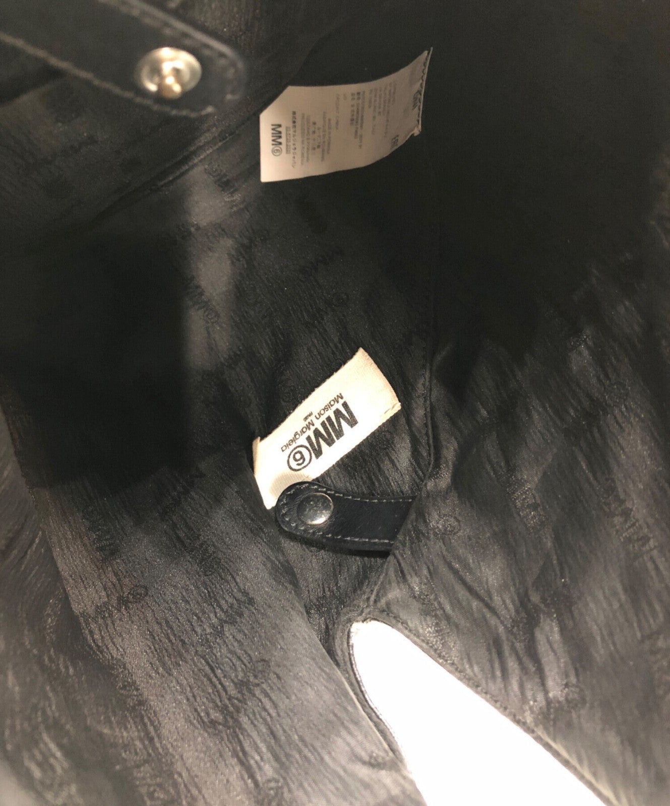 MM6 Maison Margiela Hand Bag Tote Purse Japanese Black Authentic