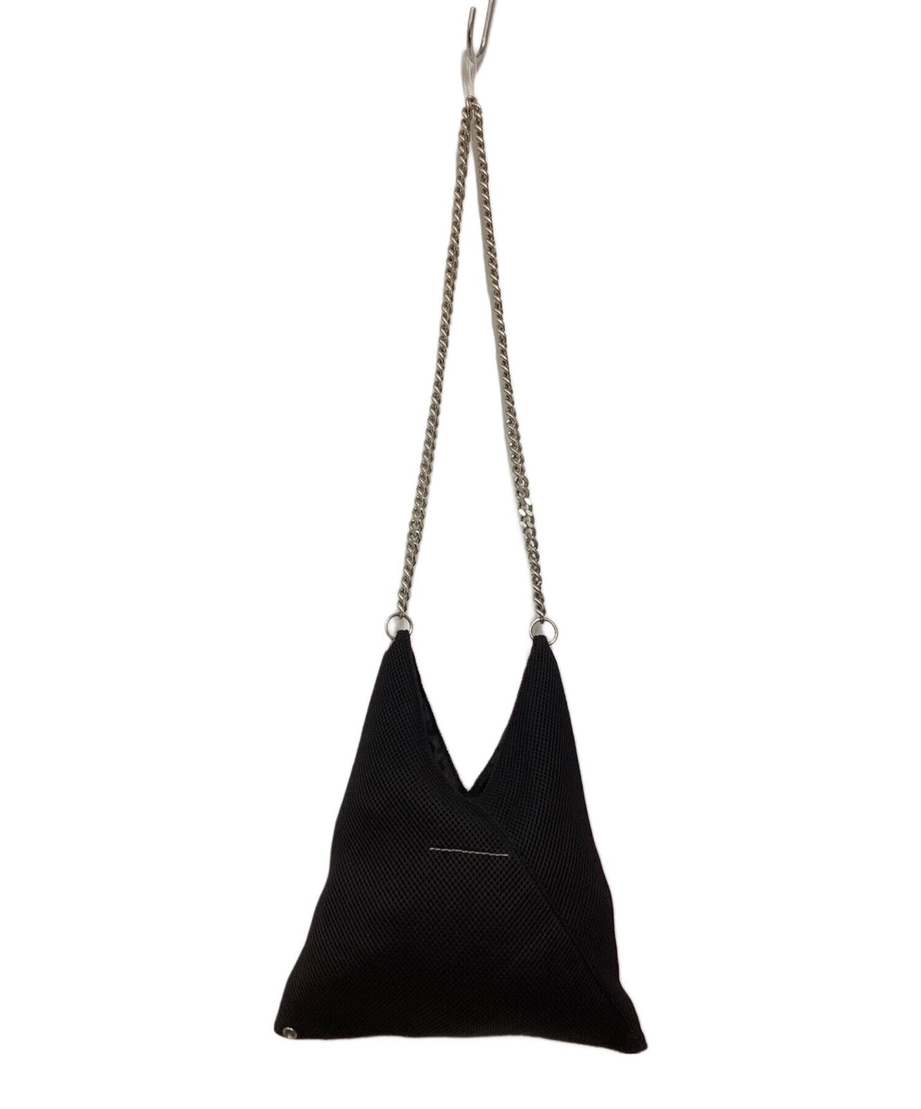 MM6 Maison Margiela Shoulder Bag Purse Chain Black Authentic