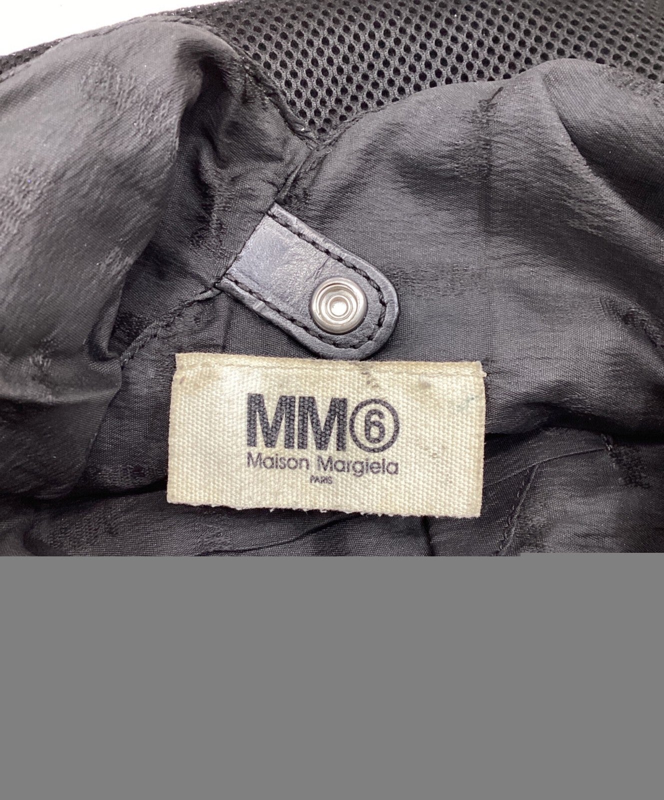 MM6 Maison Margiela Shoulder Bag Purse Chain Black Authentic