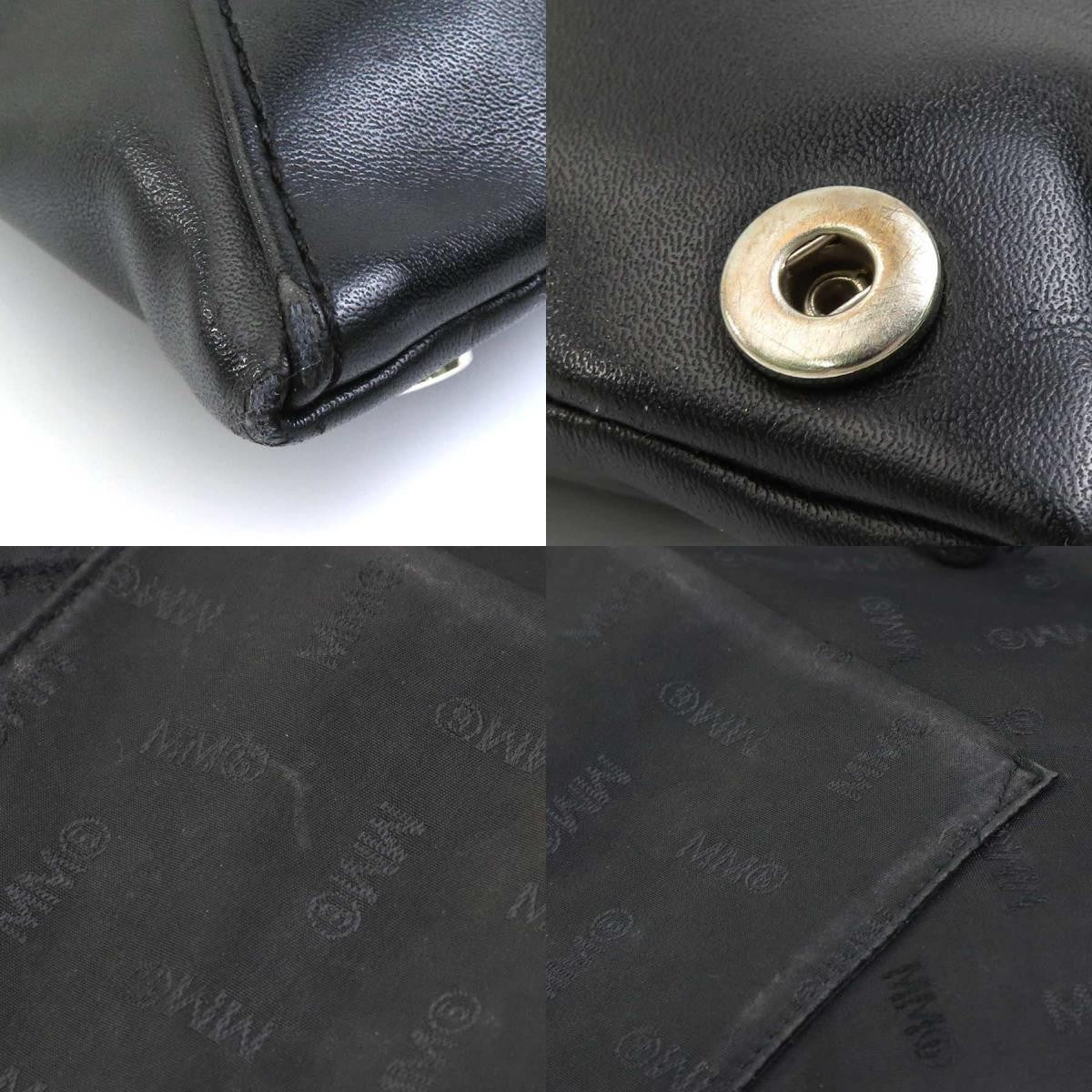 MM6 Maison Margiela Hand Bag Tote Purse Japanese Leather Black Authentic