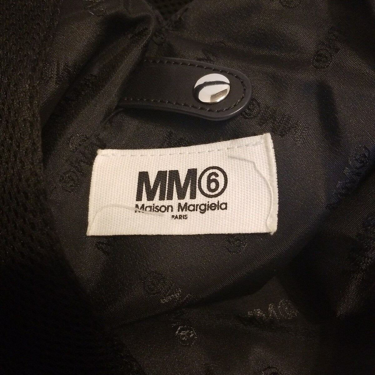MM6 Maison Margiela Shoulder Bag Purse Japanese Mesh Leather Black Authentic