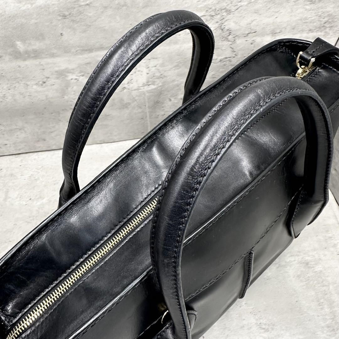 TOD'S Hand Shoulder Bag Tote Purse 2way D Bag Leather Black Authentic