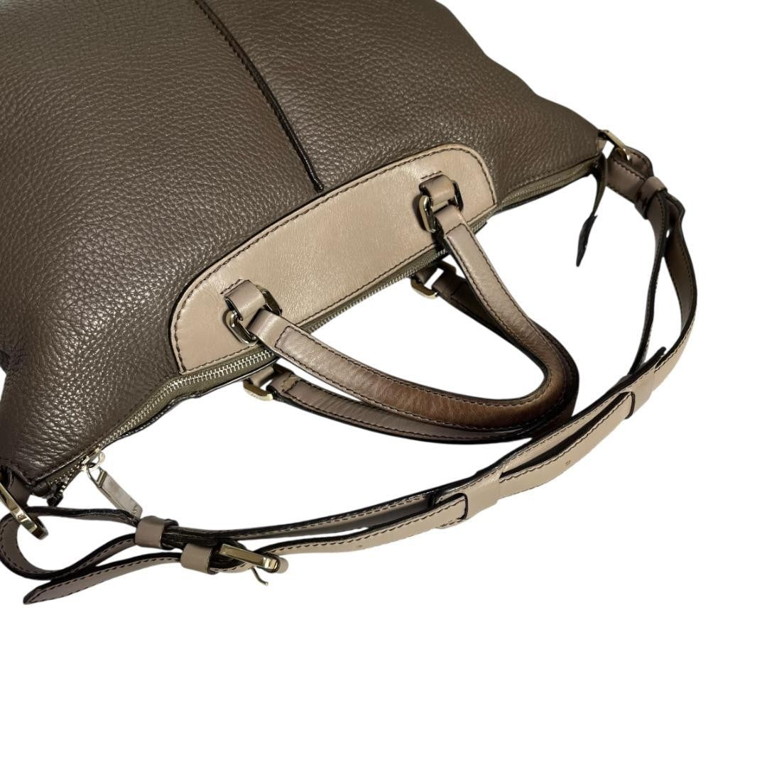 TOD'S Hand Shoulder Bag Tote Purse 2way Leather Authentic