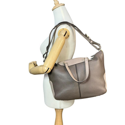 TOD'S Hand Shoulder Bag Tote Purse 2way Leather Authentic