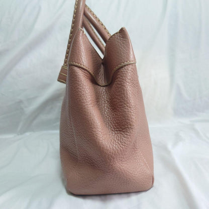 TOD'S Hand Bag Tote Purse Leather Pink Authentic