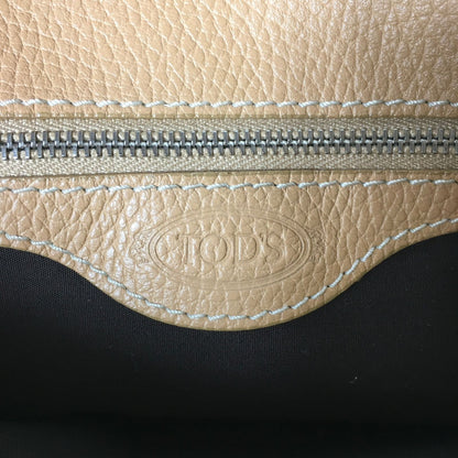 TOD'S Hand Bag Tote Purse Leather Brown Authentic