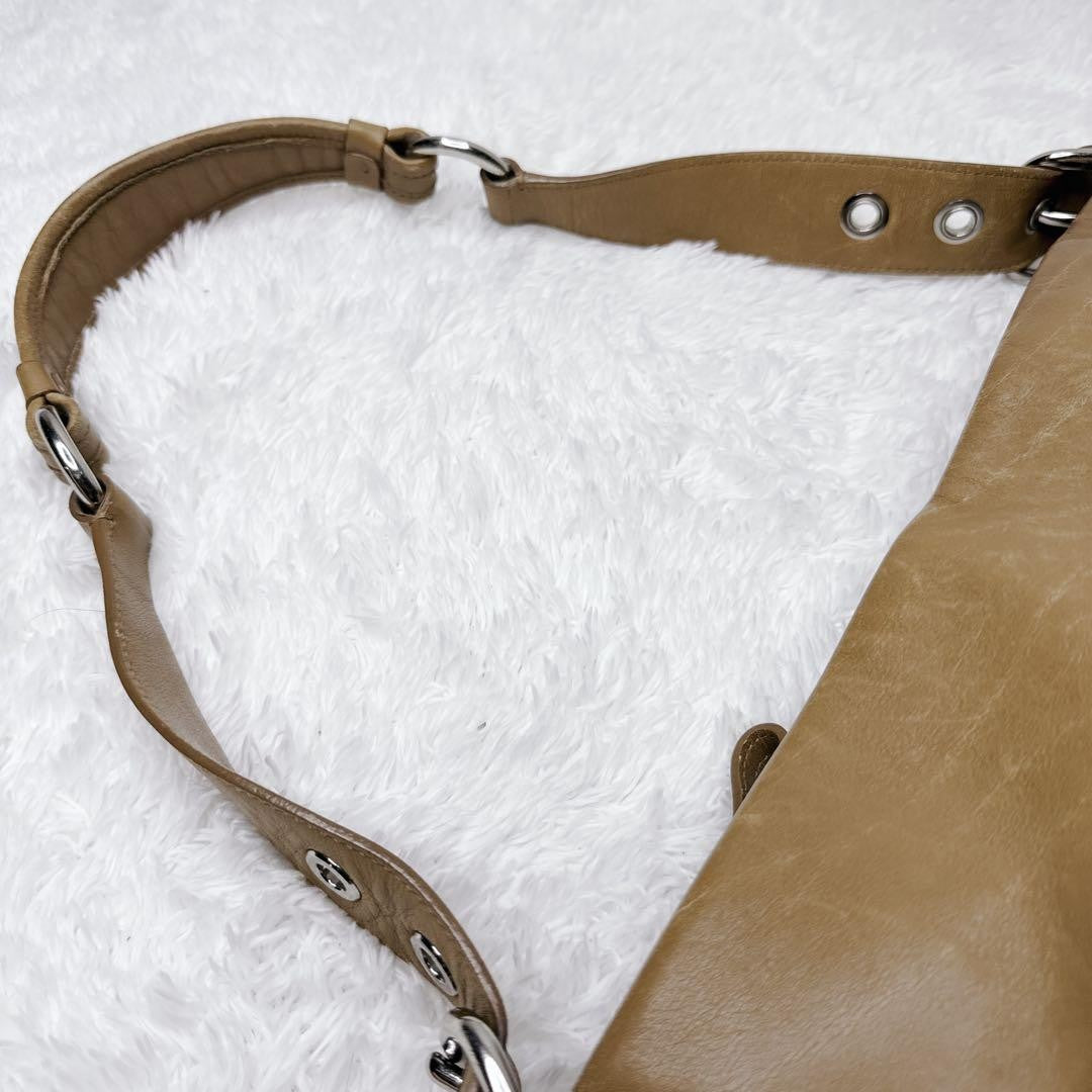 COACH Shoulder Bag Purse Signature Suede Canvas Leather Brown Authentic