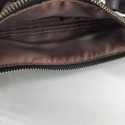 COACH Accessory Pouch Hand Bag Tote Purse Signature Black Authentic