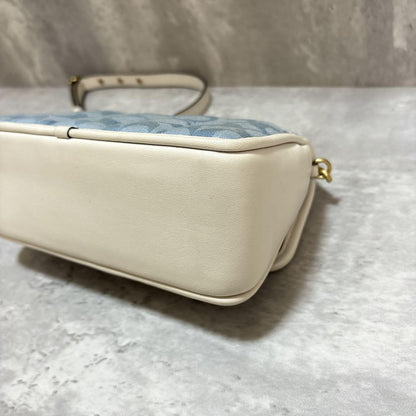 COACH Shoulder Bag Purse Signature Turn Lock Authentic