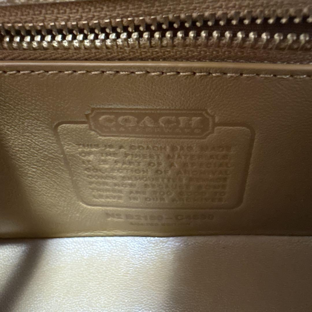COACH Shoulder Bag Purse Signature Turn Lock Authentic