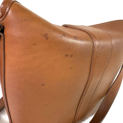 COACH Shoulder Bag Purse 9948 Turn Lock OLD Leather Brown Authentic