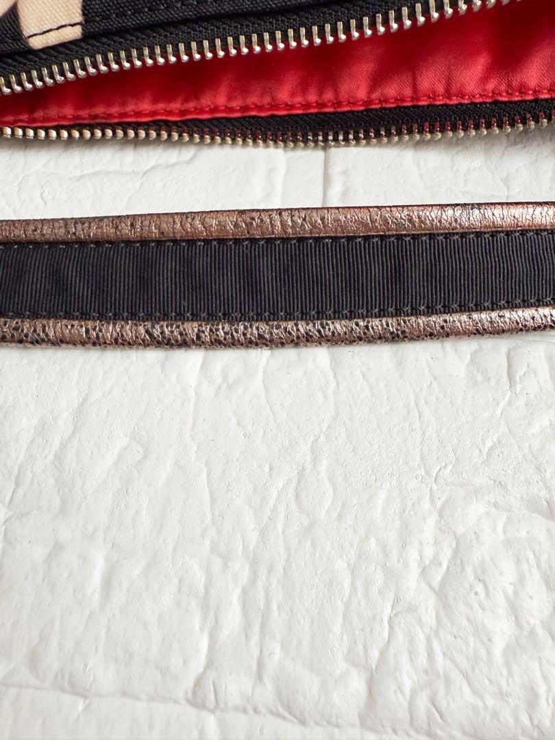 COACH Shoulder Bag Purse 2way Poppy Canvas Black Authentic