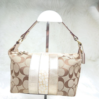 COACH Accessory Pouch Hand Bag Tote Purse Signature Authentic