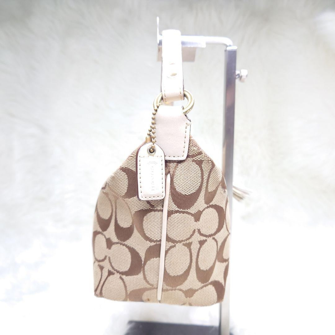 COACH Accessory Pouch Hand Bag Tote Purse Signature Authentic
