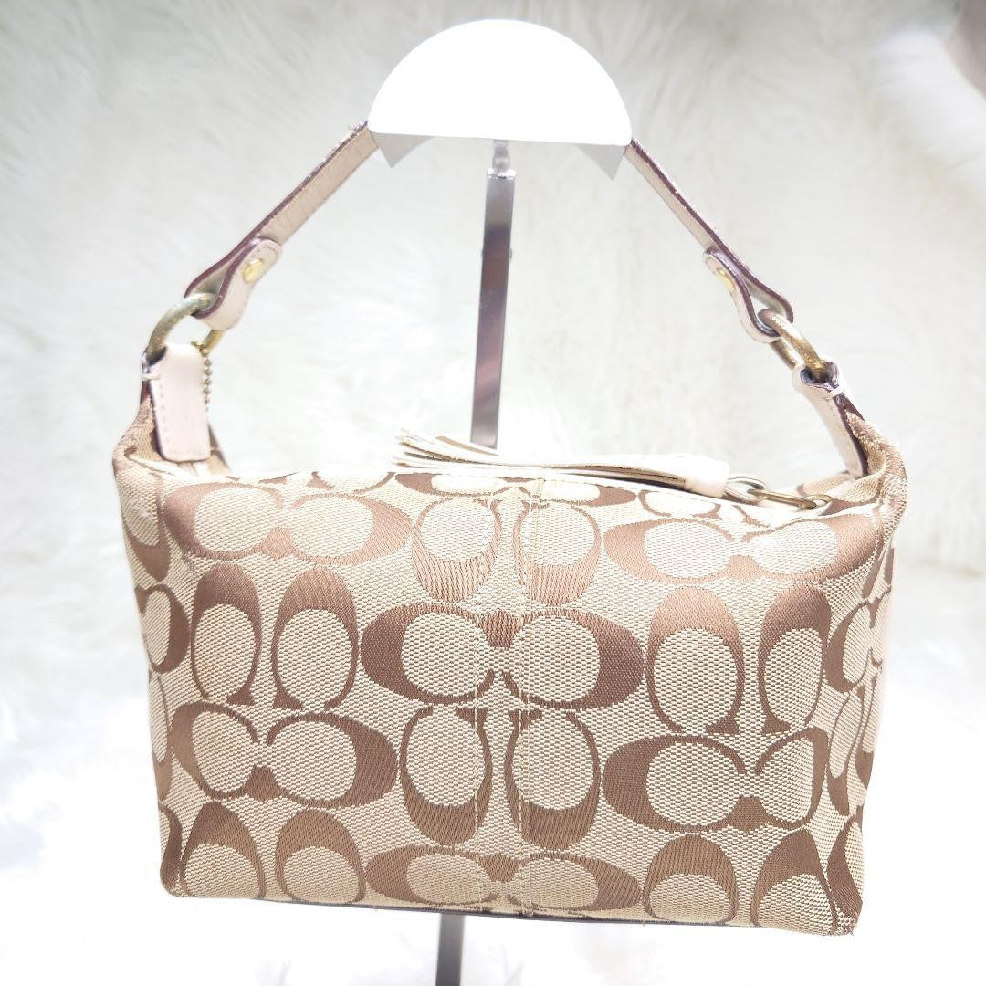 COACH Accessory Pouch Hand Bag Tote Purse Signature Authentic