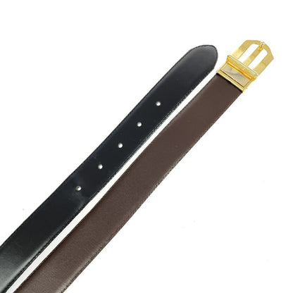 Christian Dior Women's Belt Leather Black Brown Authentic