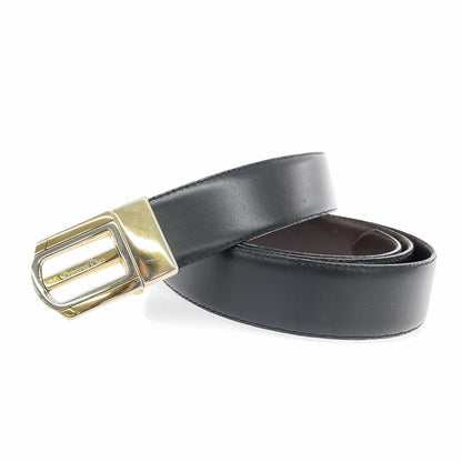 Christian Dior Women's Belt Leather Black Brown Authentic