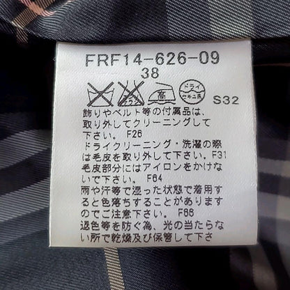 BURBERRY BLUE LABEL Coat Nova Check Asian fit M 38 US size S Black Authentic