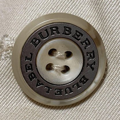 BURBERRY BLUE LABEL Coat Nova Check Asian fit L 40 US size M Beige Authentic