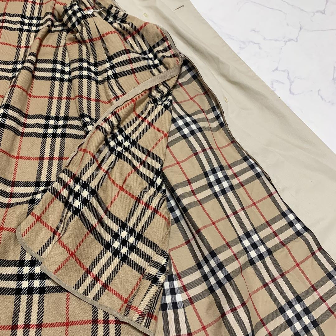BURBERRY BLUE LABEL Coat Nova Check Asian fit L 40 US size M Beige Authentic