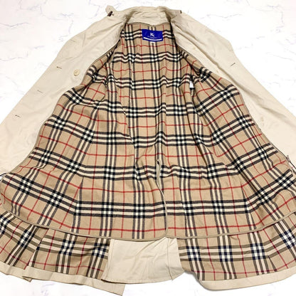 BURBERRY BLUE LABEL Coat Nova Check Asian fit L 40 US size M Beige Authentic