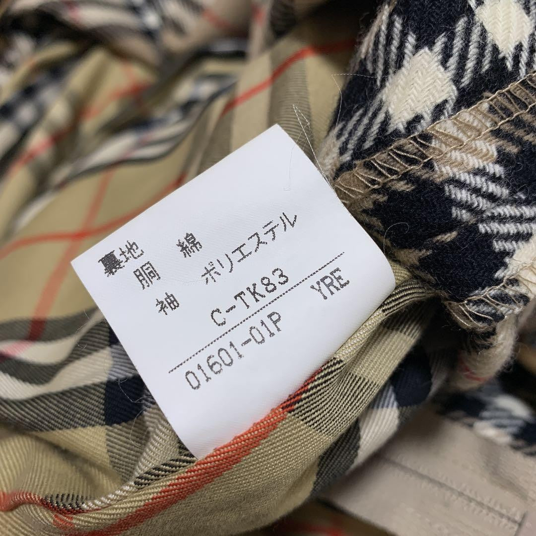 BURBERRY Coat Nova Check Asian fit L US size M Beige Authentic