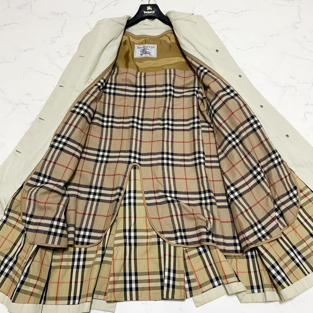 BURBERRY Coat Nova Check Asian fit L US size M Beige Authentic