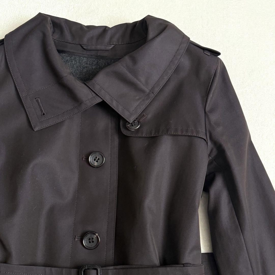BURBERRY LONDON Coat Nova Check Asian fit M 38 US size S Black Authentic