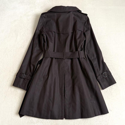 BURBERRY LONDON Coat Nova Check Asian fit M 38 US size S Black Authentic