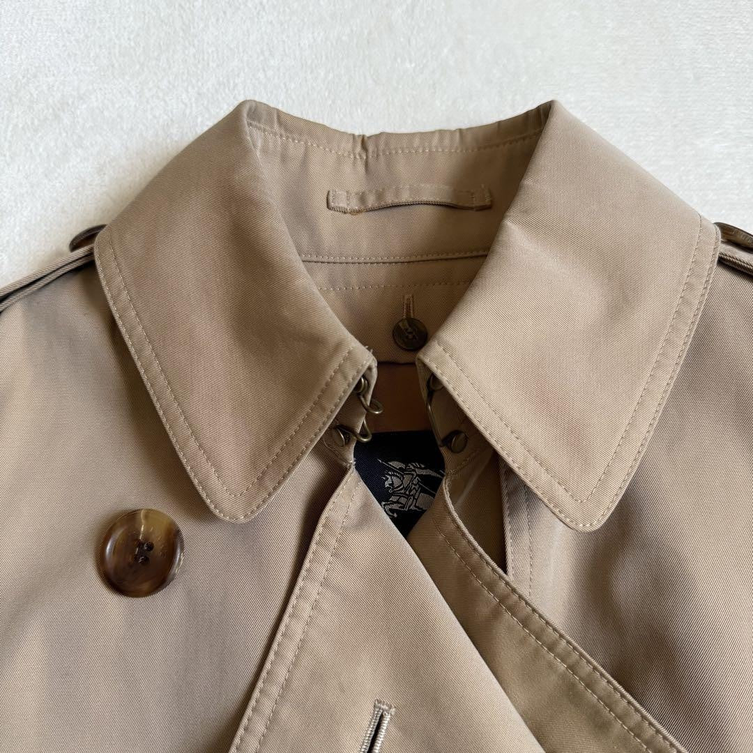 BURBERRY LONDON Coat Nova Check Asian fit S 36 US size XS Honey Beige Authentic