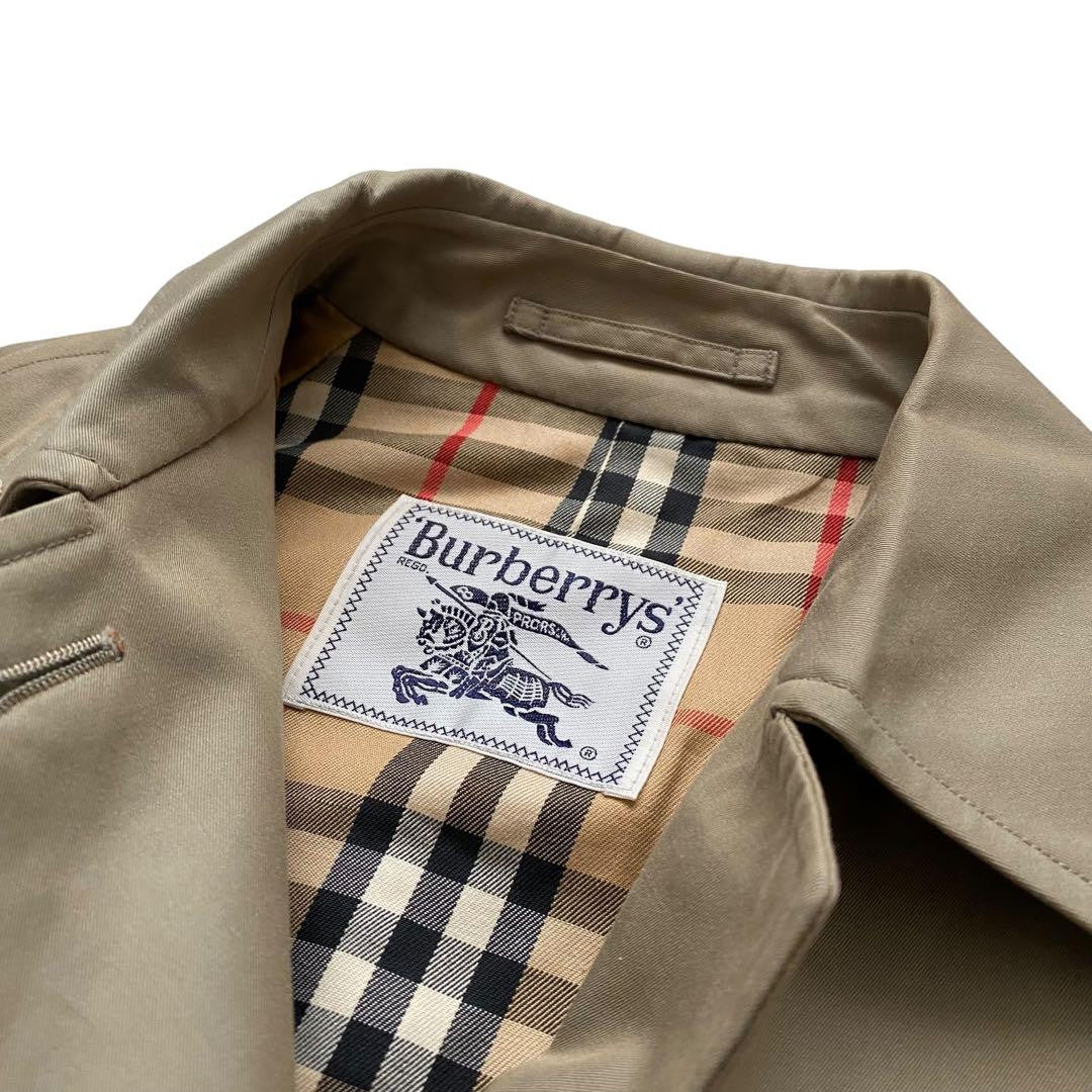 BURBERRY Coat Nova Check Asian fit S US size XS Khaki Authentic